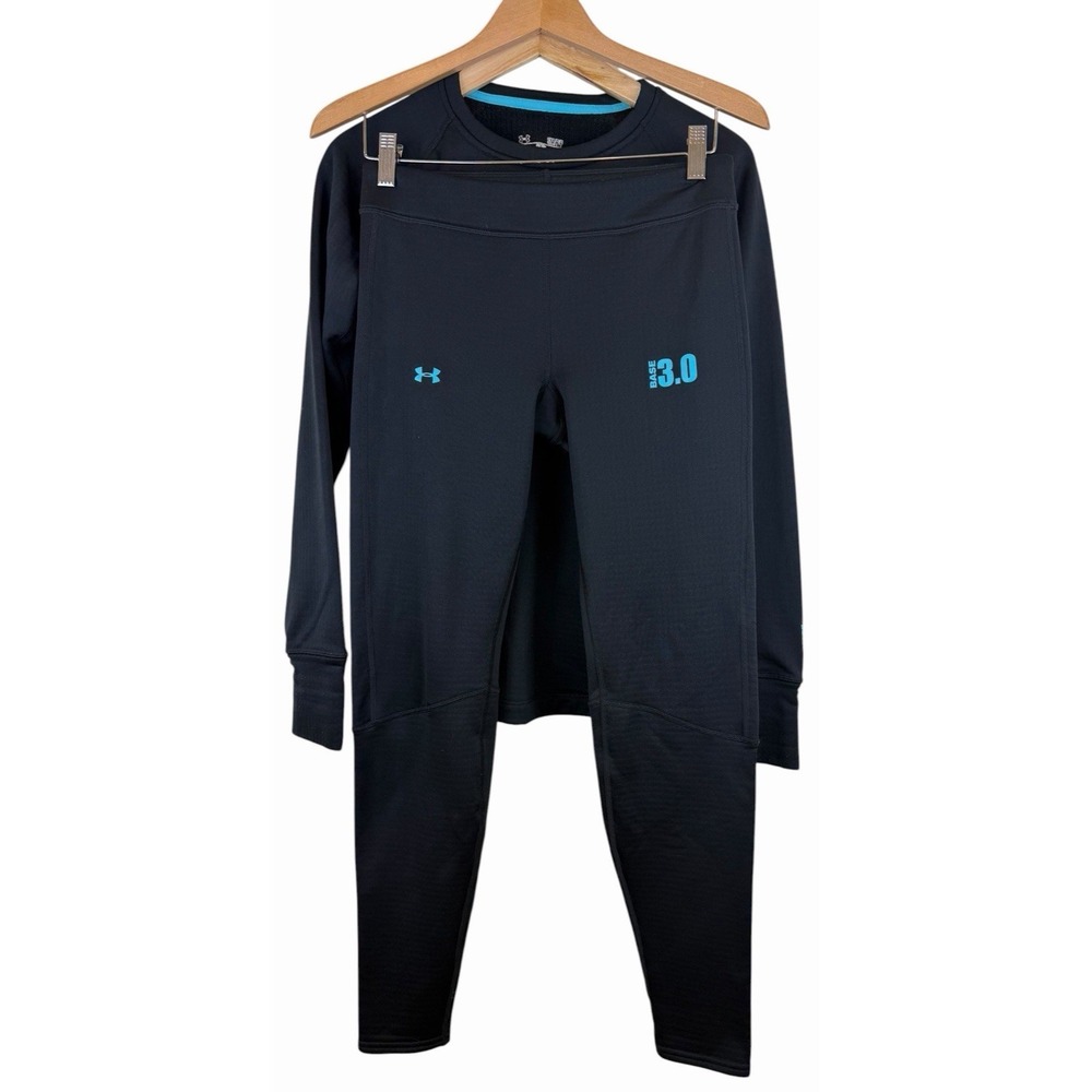 Under Armour ColdGear 3.0 Base Layer Women's S Fitted Top & Bottom Set Black